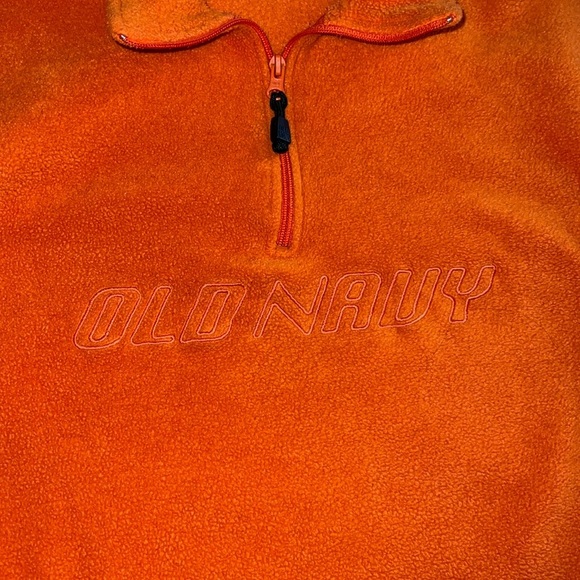 VINTAGE Y2K Bright Orange Old Navy Fleece - Picture 3 of 6